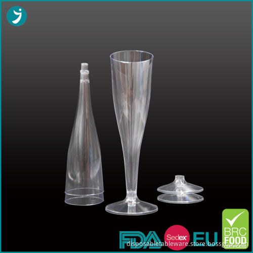 Clear Plastic Champagne Flutes 4.5 oz Disposable